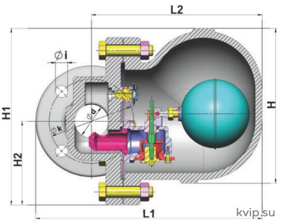 AYVAZ SK-50 1 14-2 Поплавковый конденсатоотводчик со встроенным воздушником
