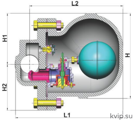 AYVAZ SK-50 1 14-2 Поплавковый конденсатоотводчик со встроенным воздушником